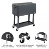 Jutoop 80QT Insulated Trolley - Dark Gray Plastic Rectangular Rolling