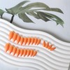 Orange Press on Nails Medium Stiletto Almond,KQueenest Glossy Acrylic Nails