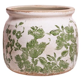 Xiaan Jiaju Ceramic Planters for Indoor Plants, Plant Pots with Drainage Hole, 6.29in. Flower Pots for Indoor Plants, Vintage Planters & Succulent Pots, Crackle Glaze Finish Plant Pots, Classic Green