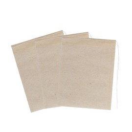 TEHAUX 100pcs 7x9cm Drawstring Tea Bags Disposable Tea Filter Pouches Original Color for Loose Leaf Tea Herbs Safe Use