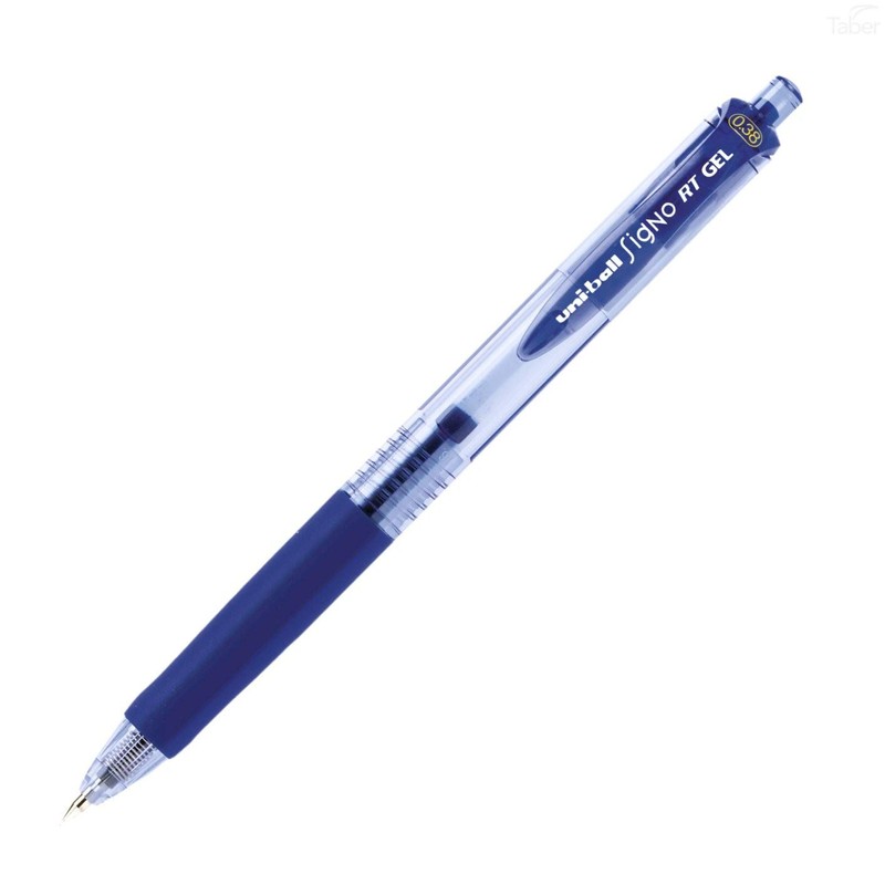 Uni-Ball Signo Retractable Gel Pens, Ultra Micro Point, 0.38mm, Blue,