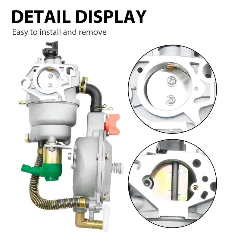 Anxingo Carburetor Kit, Dual Fuel LPG Carburetor, Replacement for Duromax