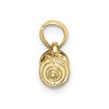 10k Yellow Gold Solid 3-Dimensional Dumbbell Charm Pendant
