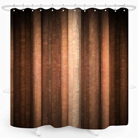 ZXMBF Brown Striped Shower Curtain Earth Tone and Pale Peach Abstract Vintage Fashion Design Home Bathroom DÃ©cor Waterproof Fabric 72x72 Inch with Plastic Hook 12PCS
