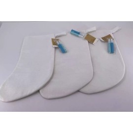 Horizon Let’s Create Blank White Fabric Stockings To Decorate Embellish Lot Of 3
