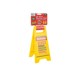 Elf Mini Warning Sign - Assorted