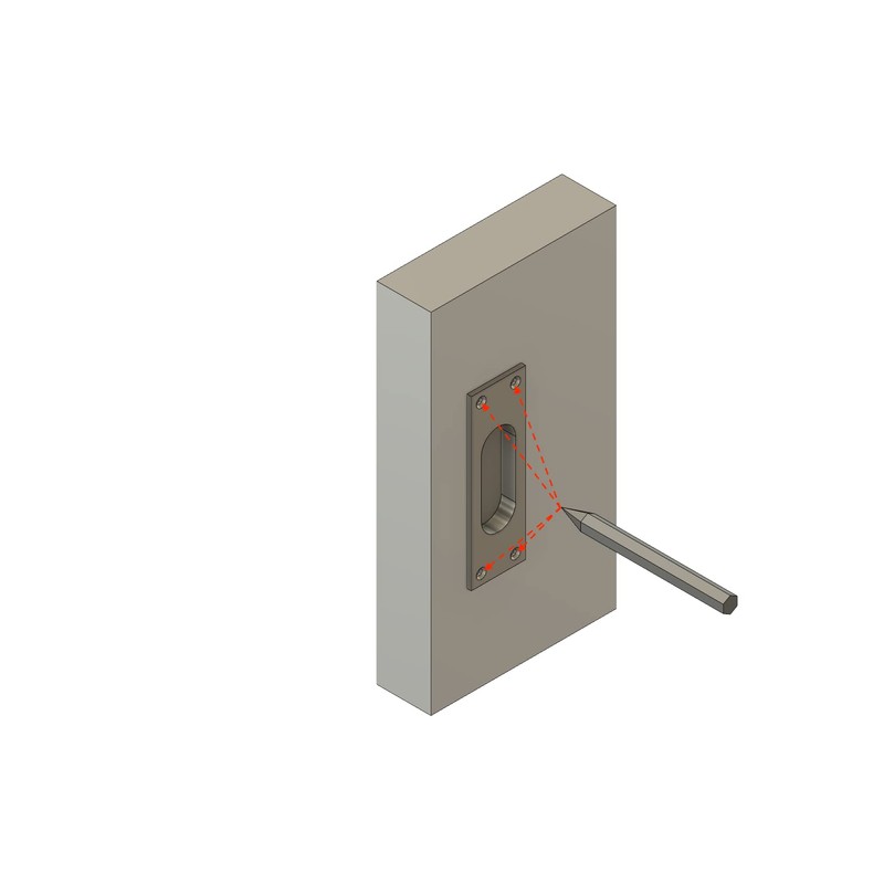 Beschläge Hamburg Bauhaus SM 216-970 MPN PVD Sliding Door Fitting