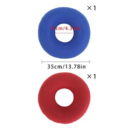 Pack of 2 Inflatable Ring Cushion, Seat Ring After Surgery, Seat Cushion Ring Seat Ring, Orthopaedic Round Cushion with Pump, Orthopaedic Seat Ring with Pump for Hemorrhoids, Correction of Sitting