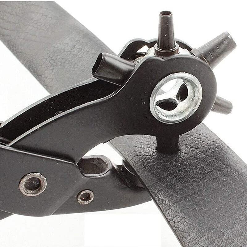 AIMALL Multi-Size Revolving Leather Belt Hole Punch Puncher Plier Craft