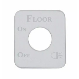 United Pacific (UP) UP Switch Plate for Kenworth Floor Light Stainless Steel Etched Letters #48248