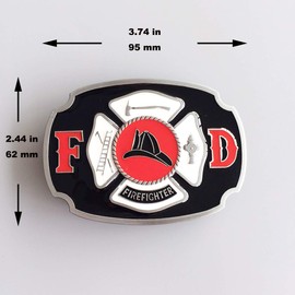 JEAN'S FRIEND Vintage Enamel Fire Hero Firefighter FD Belt Buckle Gurtelschnalle also Stock in US