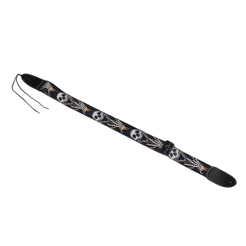 Guitar Strap Cool Skeleton Design Adjustable 2 Inches Wide Polyester