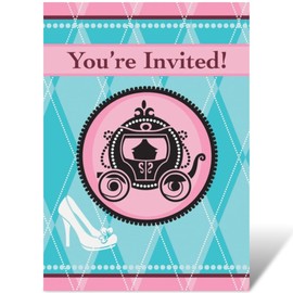 Unique Fairytale Princess Party Invitations | 5.5" x 4" | 8 Pcs, 5" x 4", Multi