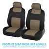 BDK PolyPro Seat Covers Full Set in Beige on Black