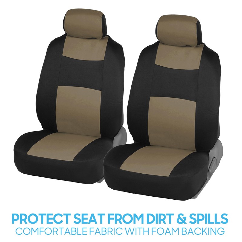 BDK PolyPro Seat Covers Full Set in Beige on Black