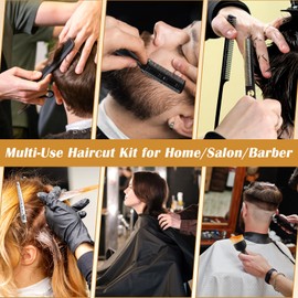 Hairdressing Scissors Set Hair Cutting Scissors Professional Hairdressing Scissors 6.7 Inch Thinning Scissors Hairdressing Hair Cutting Set for Women Men Pets Family Hairdressing Salon 15 Pieces