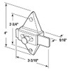 Prime-Line PH 17039 Slide Latch, 2-3/4 In. Hole Centers, Diecast