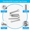 130pcs M3x25mm Hex Socket Head Cap Screws Bolts, 304 Stainless