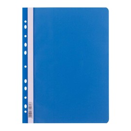 D.RECT Lux PP File Folder A4 with Perforation Strong Polypropylene Film Blue