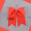 Jumbo Bow Clip with Tails (Neon Orange)