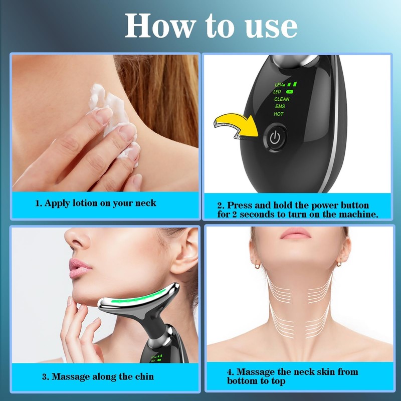 Face Massager Against Wrinkles, 7-in-1 Double Chin Remover, Massager Face