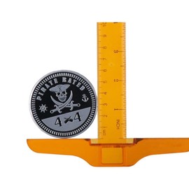 2pcs Pirate Badge Rated Car Emblems, 4x4 Metal Car Badges, Round Emblem Decals, Car Badge Decal Stickers, 3D Metal Car Badge Emblems, Fit for Jeep Wrangler Car Truck SUV