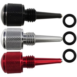 2025 Upgraded 3-Pack 55201 Magnetic Oil Dipstick for Inverter Generators, Aluminum Magnetic Oil Dipstick Replacement with Rubber Rings for Wen/Predator/Yamaha (Silver, Red, Black)