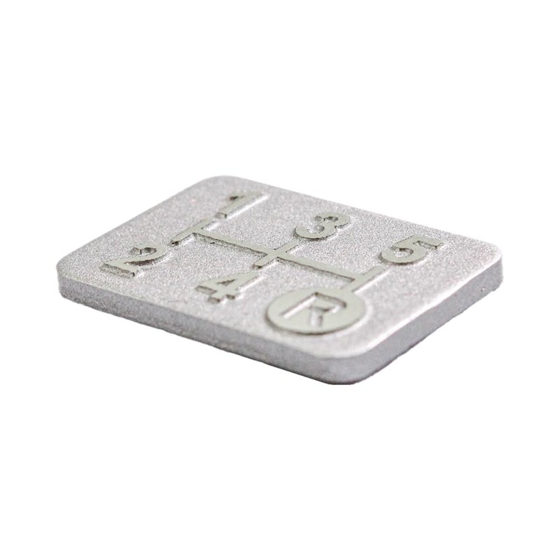 Aluminum 5-Speed Shift Pattern Plate Slash Cut Silver Shift Pattern