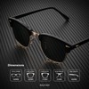 KALIYADI Sunglasses for Men and Women Semi-Rimless Frame with Glass