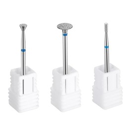 3Pcs Nail Drill Bits for Acrylic Nails, Diamond Nail Bits, Manicure Grinding Head Tools for Nail Art, Dead Skin