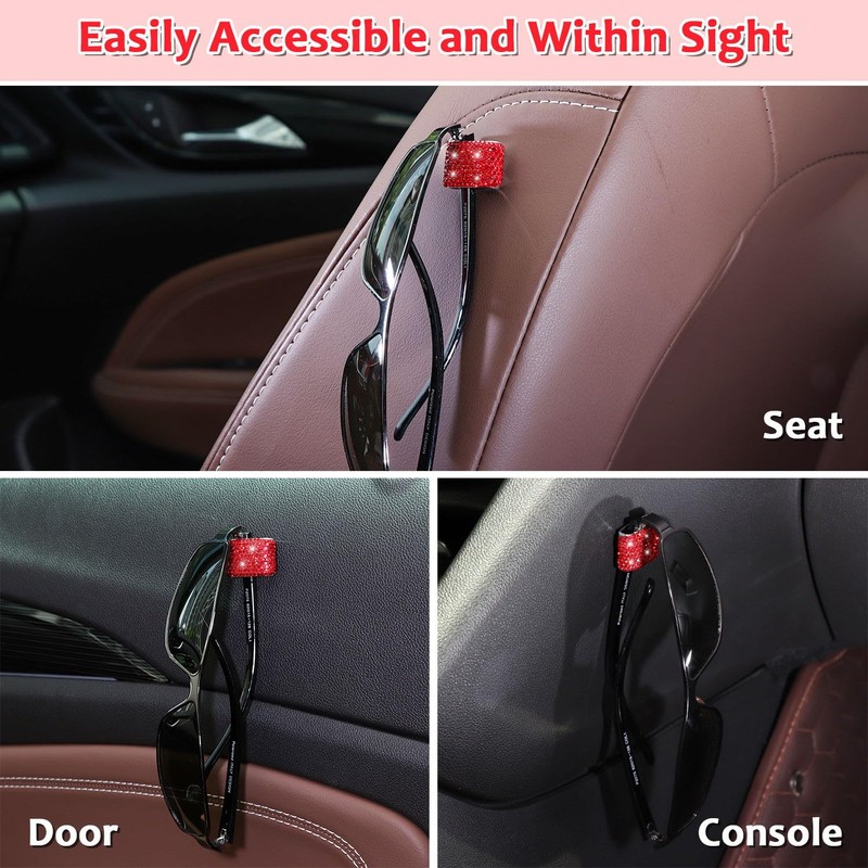 ToBeQueen Sunglass Holder for Car Dash,Eyeglasses Hanger for car,Glasses Holder