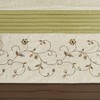 Madison Park Serene Shower Curtain Faux Silk Embroidered Floral Machine
