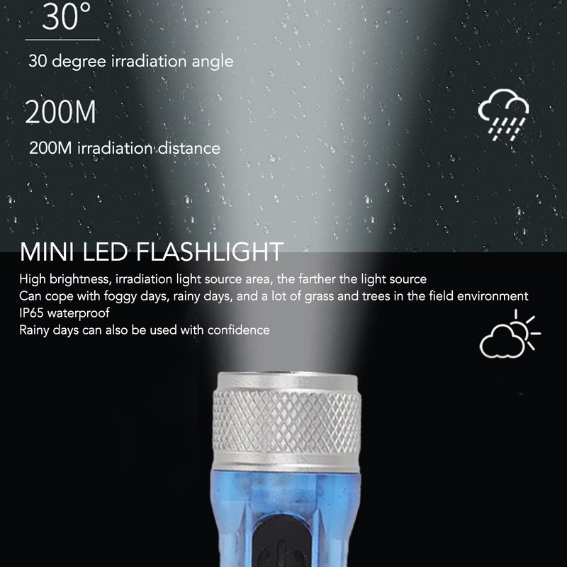 Keychain Flashlight Long Range Super Bright LED Flashlight USB Rechargeable