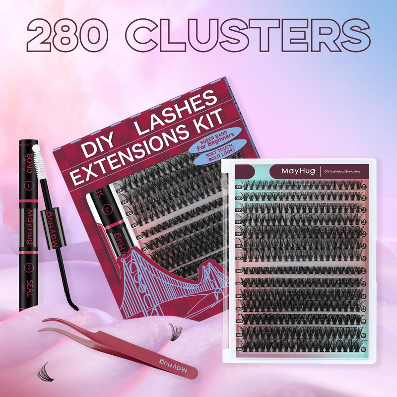 Mayhug Eyelash Extensions Set, 30 + 40D Lash Extension Set,