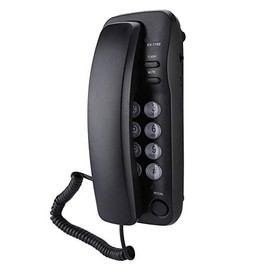 Teléfono Fijo con Cable Montaje en Pared Extensión de Teléfono de Línea Fija Sin Identificador de Llamadas Teléfono del Hogar Escritorio o Pared para la Familia del Hotel(Negro)