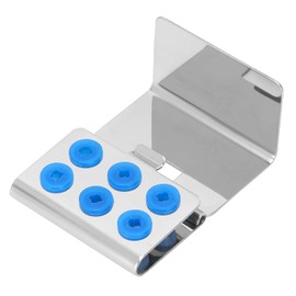 Soporte para Puntas de Endodoncia de Silicona de 6 Orificios, Acero Inoxidable y Gel de Sílice, Práctica Caja de Limpieza para Trabajos es