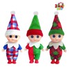 3pcs Christmas Elf Baby Mini Dolls,Christmas Baby Elves Twins Cute