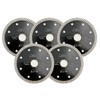 SHDIATOOL Super Thin Diamond Turbo Blade 5PCS 4 Inch Cutting