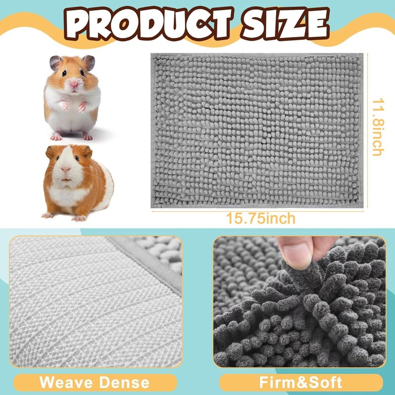 8 Pcs Guinea Pig Liner Washable Rabbit Cage Liner 16x12