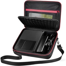 Case Compatible with Canon SELPHY CP1500/CP1300/ CP1200 Wireless Compact Photo Printer and Color Ink and Paper Set/Battery- Organizer Storage Bag Only (Black)