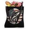 American Flag Tuna Fish Graphic Art Design For Fisherman Tote