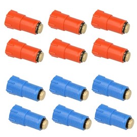 Construction Plug Set 1/2 Inch with Brass Thread and Zero Ring Seal Red & Blue 12/20/50/100 Pieces (Pack of 12)