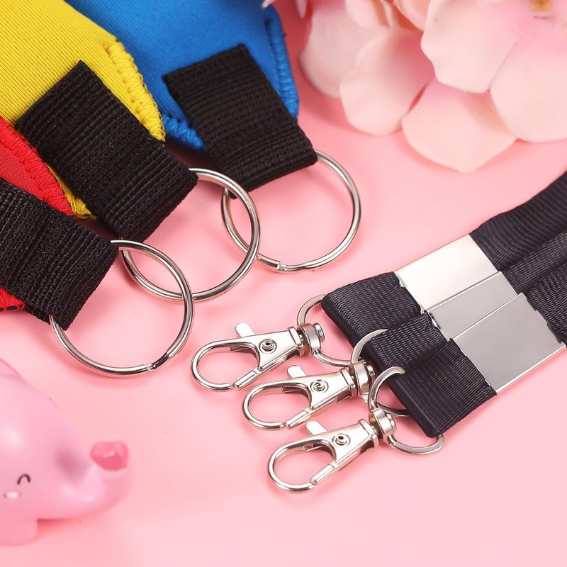 TecUnite Floating Neoprene Boat Keychain, 3 Pack Key Chain and