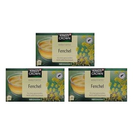 King's Crown Evening Herbal Tea with Melissa, Fennel & Lavender, 3 x 30 g