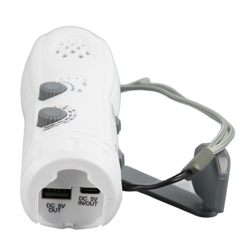 Hand Crank Flashlight Radio Portable Multifunctional Support AM FM SOS
