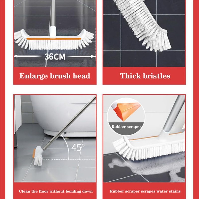 Sepetrel Pool Brush with Curved Edges, Extra-Wide Heavy Duty Pool