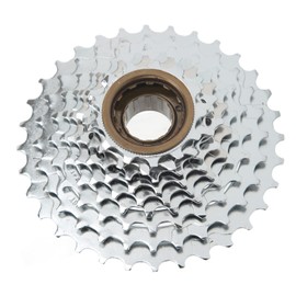 RiToEasysports Bike Rotating Flywheel, 7 Speed Freewheel Bicycle Cassette 13‑28T Silver Steel Bike Threaded Flywheel for Mountain Bikes Bicycle And Spare Parts Ride