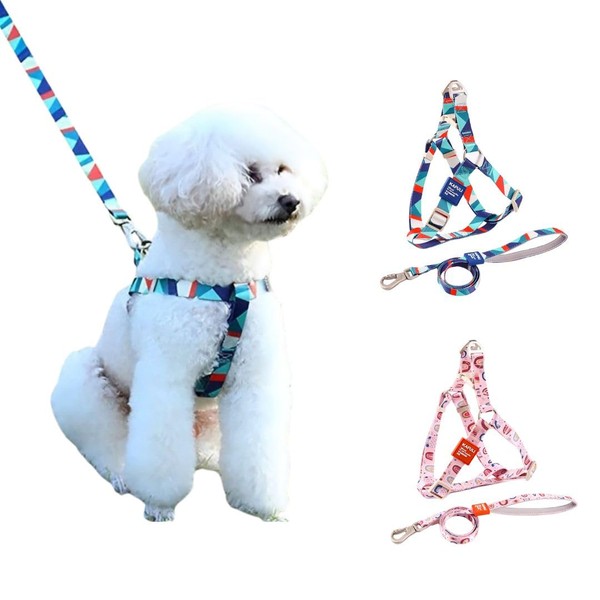 PetGround Pet Harness Lead Set Dog Harness Leash Cute Dog