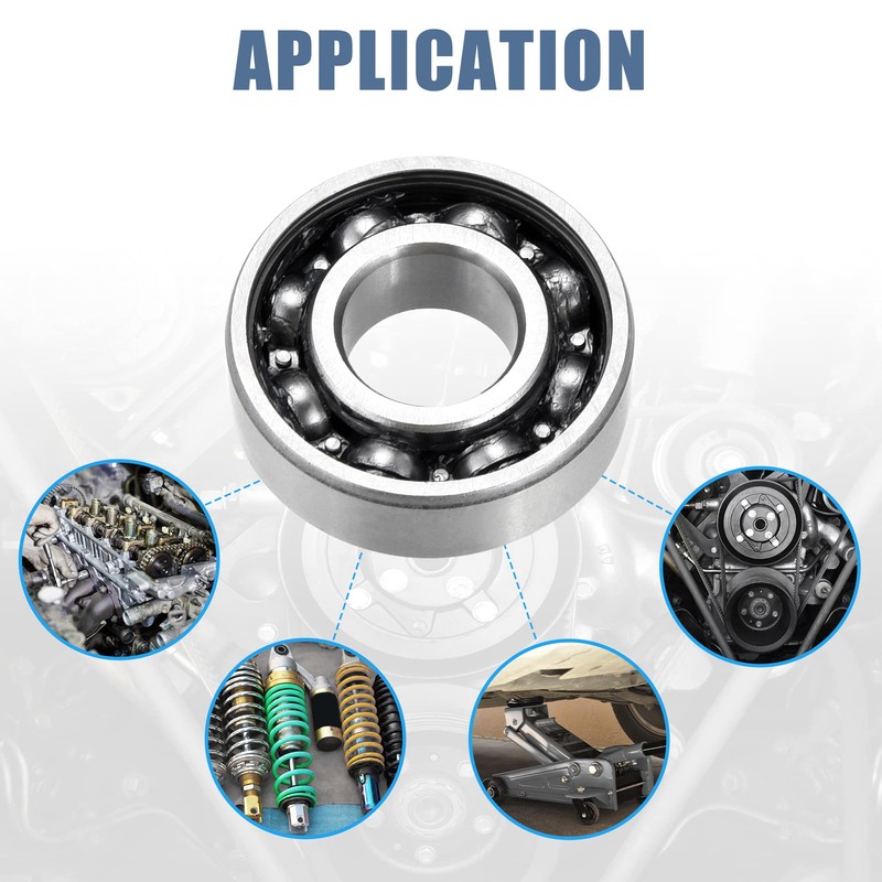 sourcing map 2 Pcs 6202Z Deep Groove Ball Bearing Single