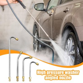 Pressure Washer Extension Rod - Angled Nozzle for Car Cleaning Ergonomic Pressure Washer Curved Nozzle for Window Cleaning Patio Garden Gutter Maintenance